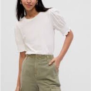 White Puff Sleeve Top